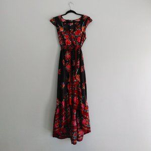Peacock Hi Low Long Beach Cover Up Dress Size XS